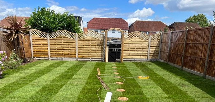 garden fencing designed and installed by Tompkins Bros Fencing